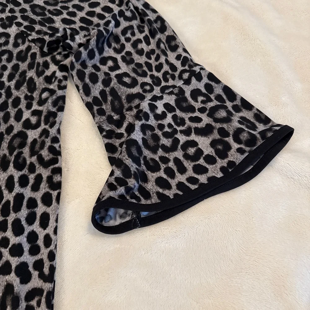 MICHAEL Michael Kors Plus Size 2X Leopard Print Bell Sleeve Top